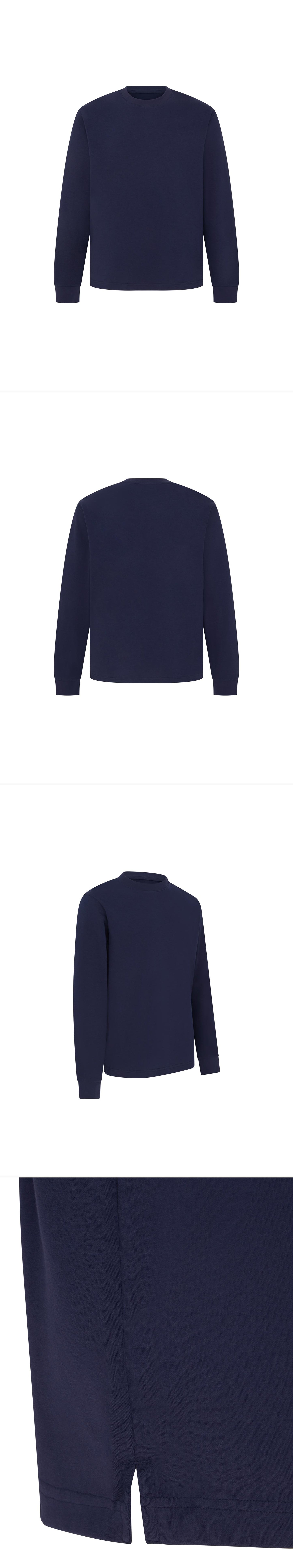 LS_NAVY_TEE - Mannequin - 4 x Shots - Front + Back + Angle + Detail B