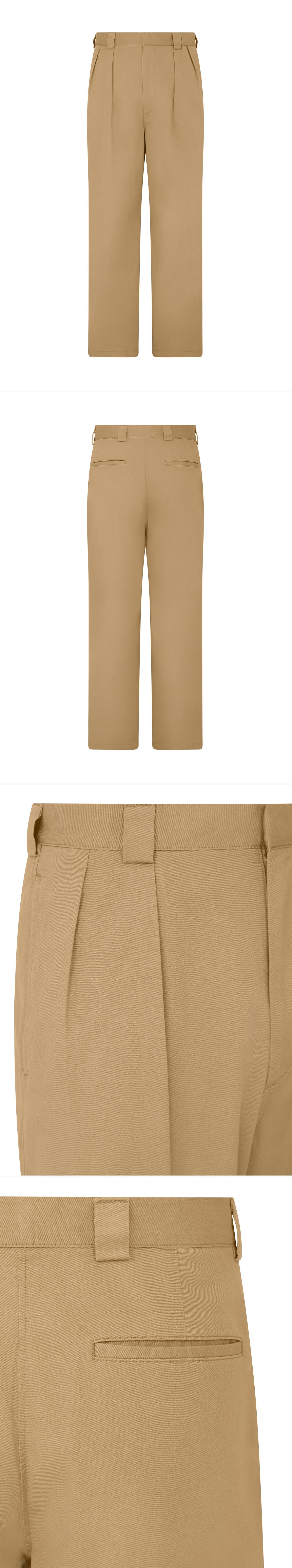 TAN_WIDELEG_TROUSER - Mannequin - 4 x Shots - Front + Back + Detail A + Detail B