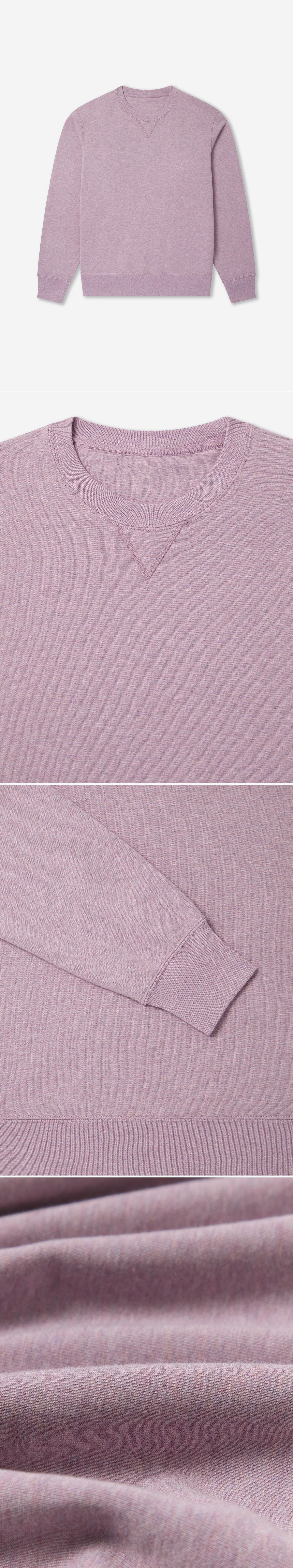 PURPLE_SWEATSHIRT - Flat Lay - 4 x Shots - Front + Detail A + Detail B + Detail C