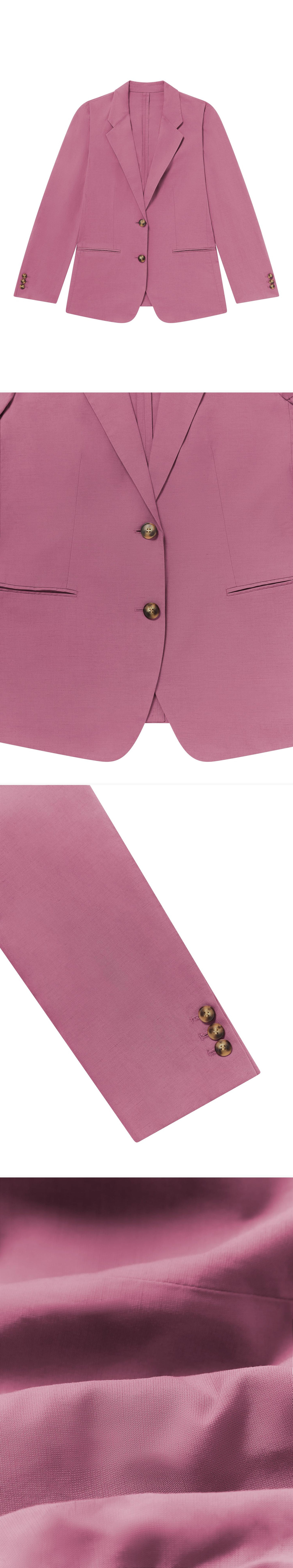 PINK_BLAZER - Flat Lay - 4 x Shots - Front + Detail A + Detail B + Detail C