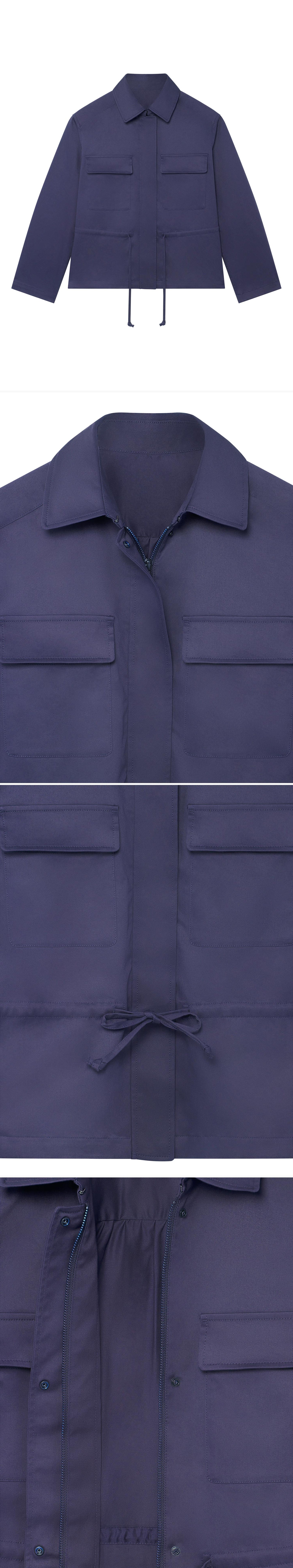 BLUE_JACKET - Hanging - 4 x Shots - Front + Detail A + Detail B + Detail C