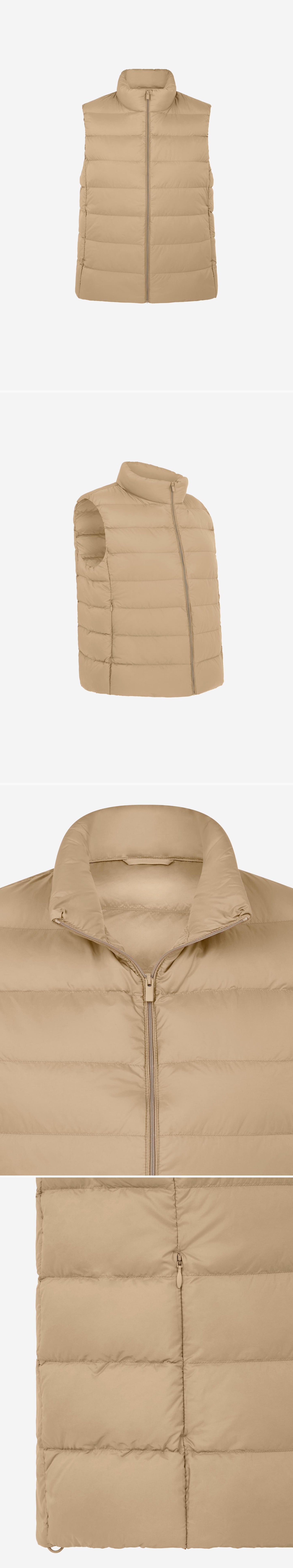 BEIGE_GILLET - Mannequin - 4 x Shots - Front + Angle + Detail A + Detail B