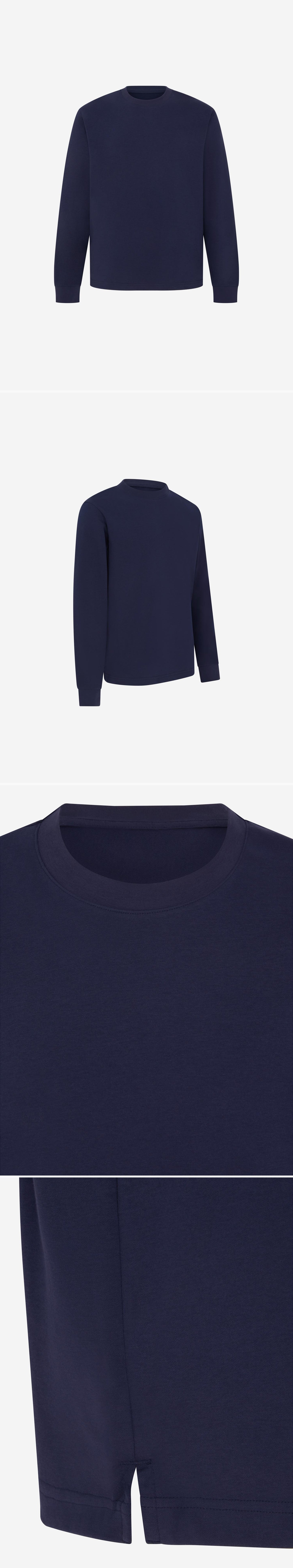 LS_NAVY_TEE - Mannequin - 4 x Shots - Front + Angle + Detail A + Detail B