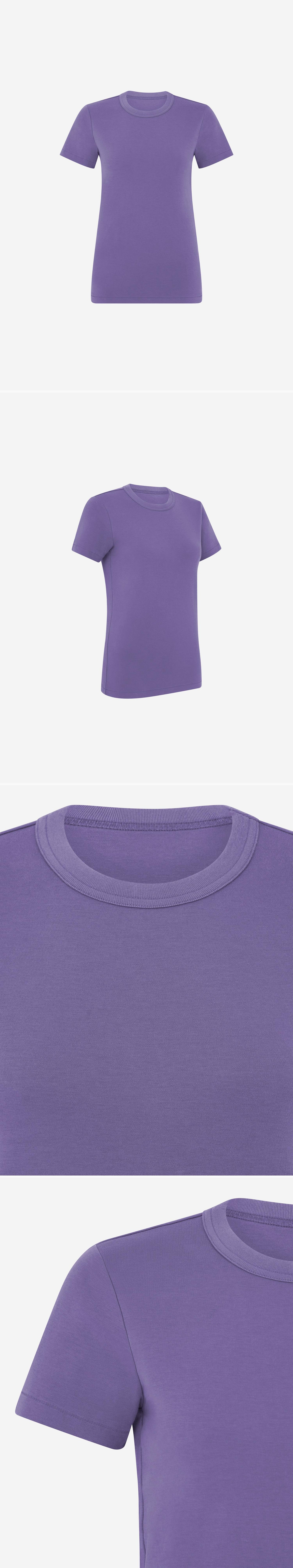 PURPLE_TSHIRT - Mannequin - 4 x Shots - Front + Angle + Detail A + Detail B
