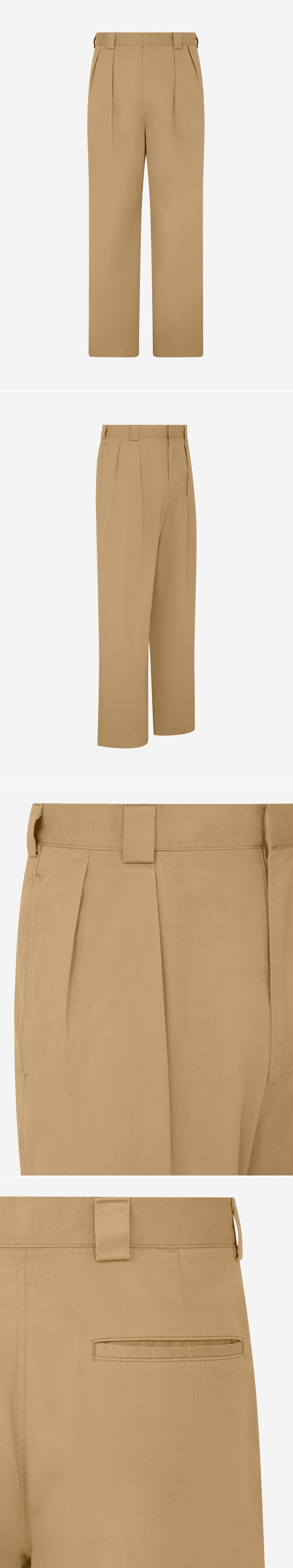 TAN_WIDELEG_TROUSER - Mannequin - 4 x Shots - Front + Angle + Detail A + Detail B