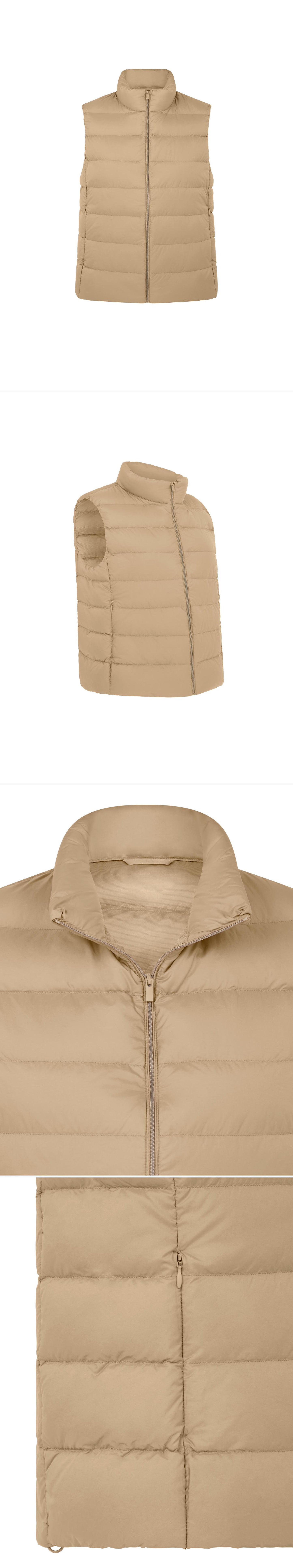 BEIGE_GILLET - Mannequin - 4 x Shots - Front + Angle + Detail A + Detail B