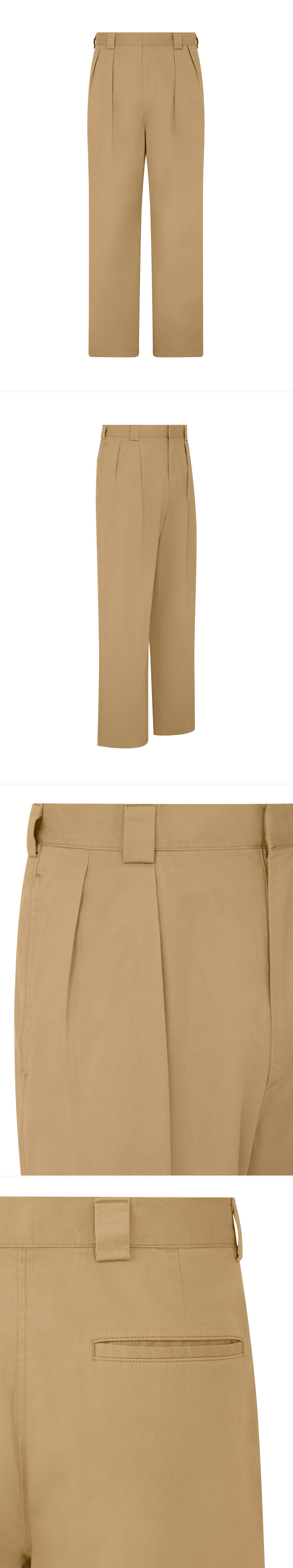 TAN_WIDELEG_TROUSER - Mannequin - 4 x Shots - Front + Angle + Detail A + Detail B