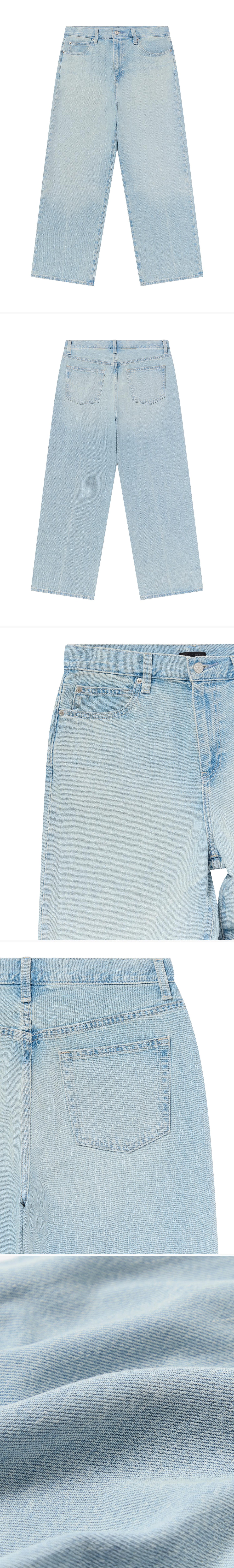 DENIM_JEANS - Flat Lay - 5 x Shots - Front + Back + Detail A + Detail B + Detail C