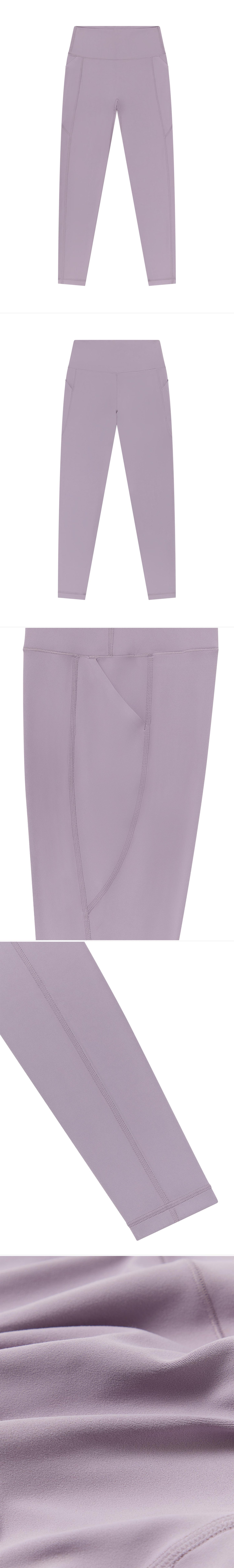 LILAC_LEGGINGS - Flat Lay - 5 x Shots - Front + Back + Detail A + Detail B + Detail C