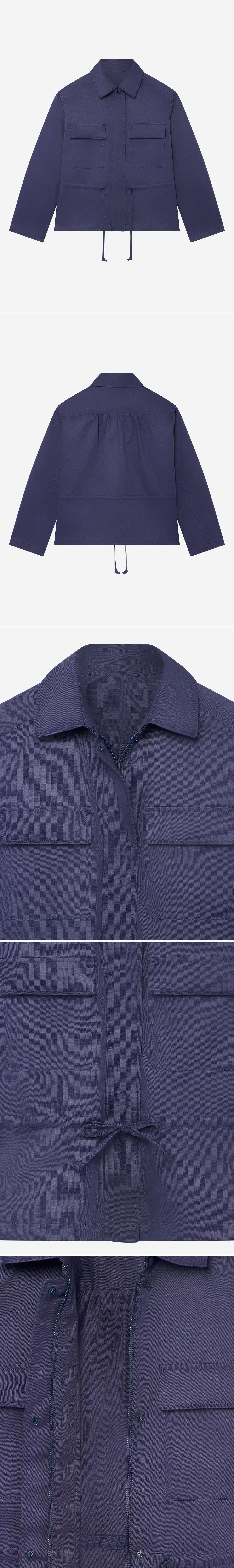 BLUE_JACKET - Hanging - 5 x Shots - Front + Back + Detail A + Detail B + Detail C