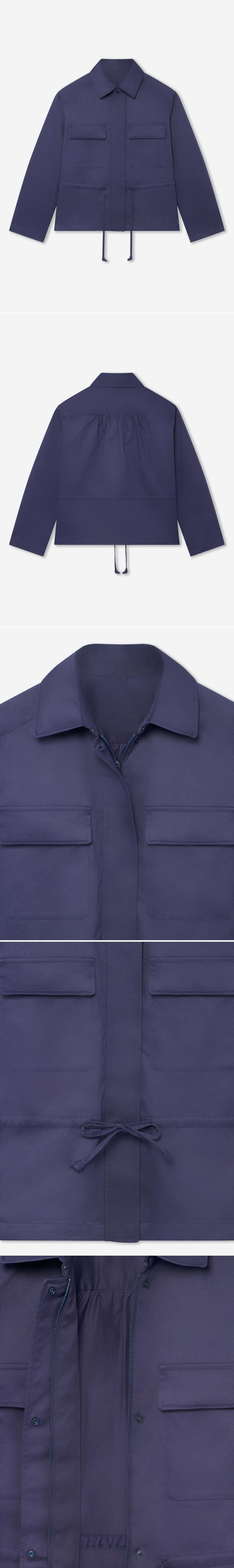 BLUE_JACKET - Hanging - 5 x Shots - Front + Back + Detail A + Detail B + Detail C