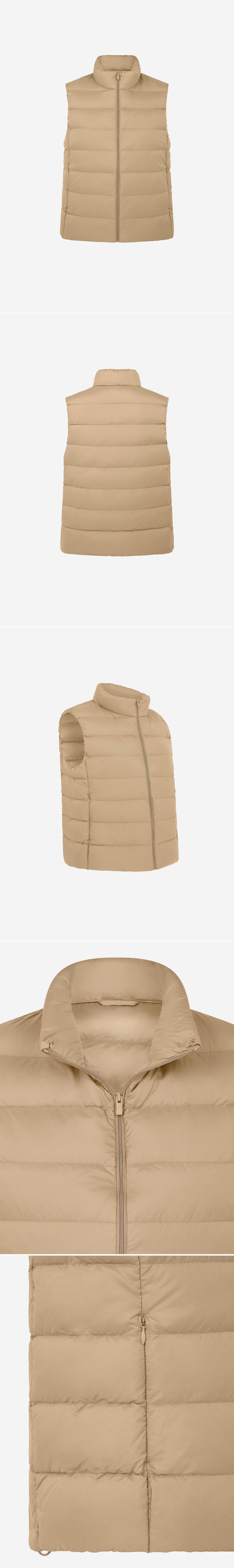 BEIGE_GILLET - Mannequin - 5 x Shots - Front + Back + Angle + Detail A + Detail B