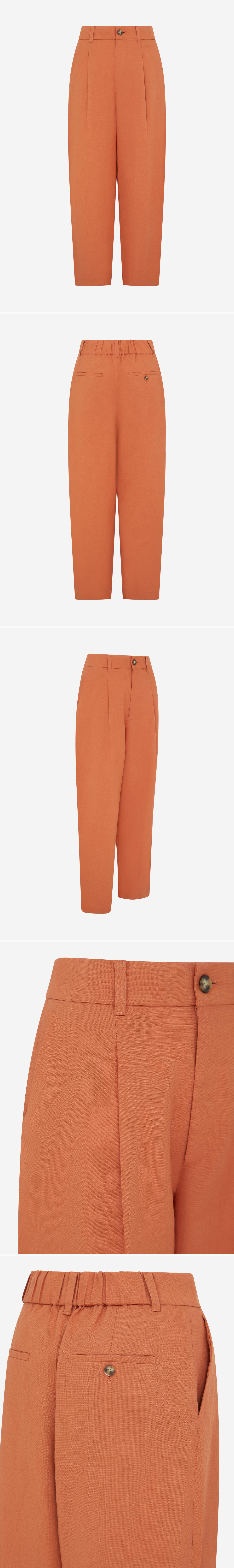 ORANGE_WIDELEG_TROUSER - Mannequin - 5 x Shots - Front + Back + Angle + Detail A + Detail B