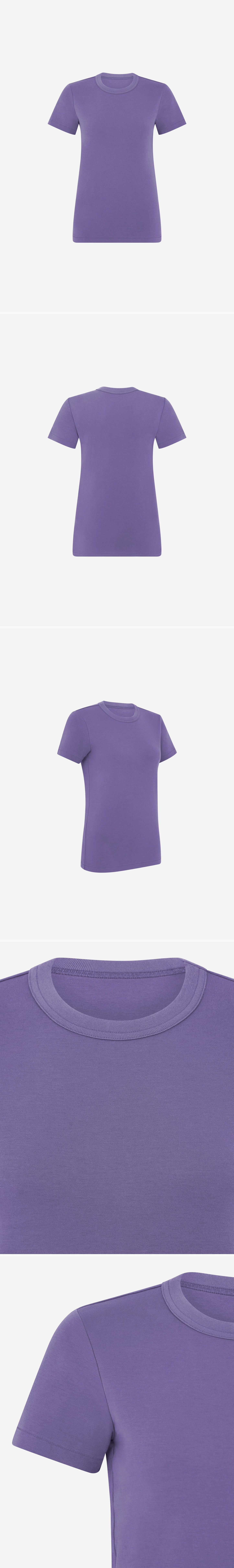 PURPLE_TSHIRT - Mannequin - 5 x Shots - Front + Back + Angle + Detail A + Detail B