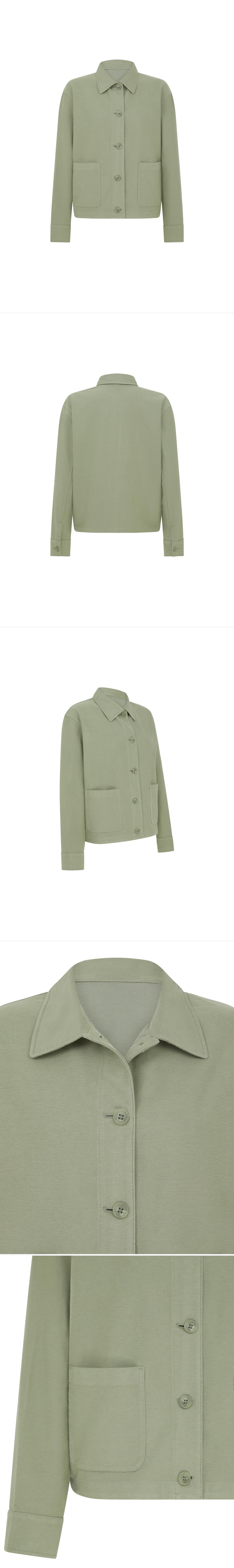 GREEN_OVERSHIRT - Mannequin - 5 x Shots - Front + Back + Angle + Detail A + Detail B