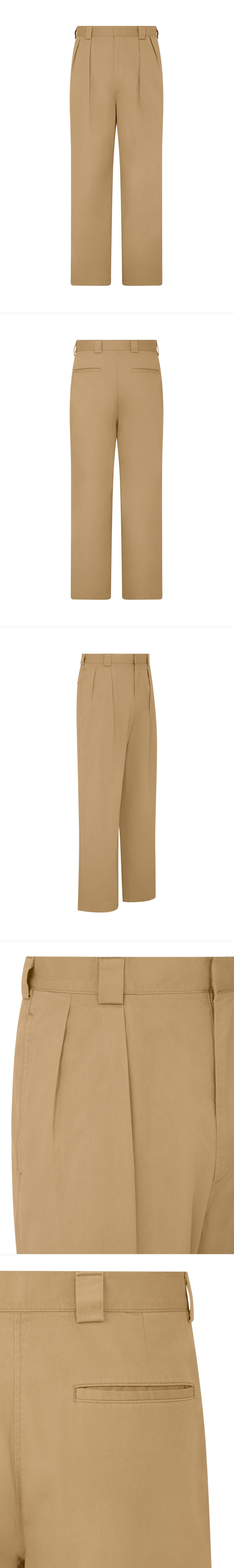TAN_WIDELEG_TROUSER - Mannequin - 5 x Shots - Front + Back + Angle + Detail A + Detail B