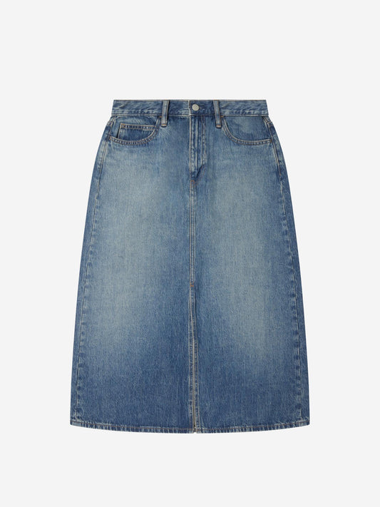 DENIM_SKIRT - Flat Lay - 1 x Shots - Front