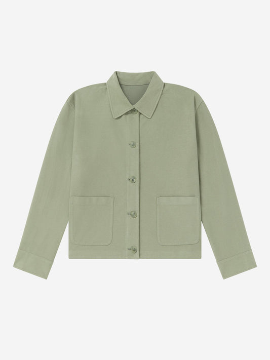 GREEN_OVERSHIRT - Flat Lay - 1 x Shots - Front