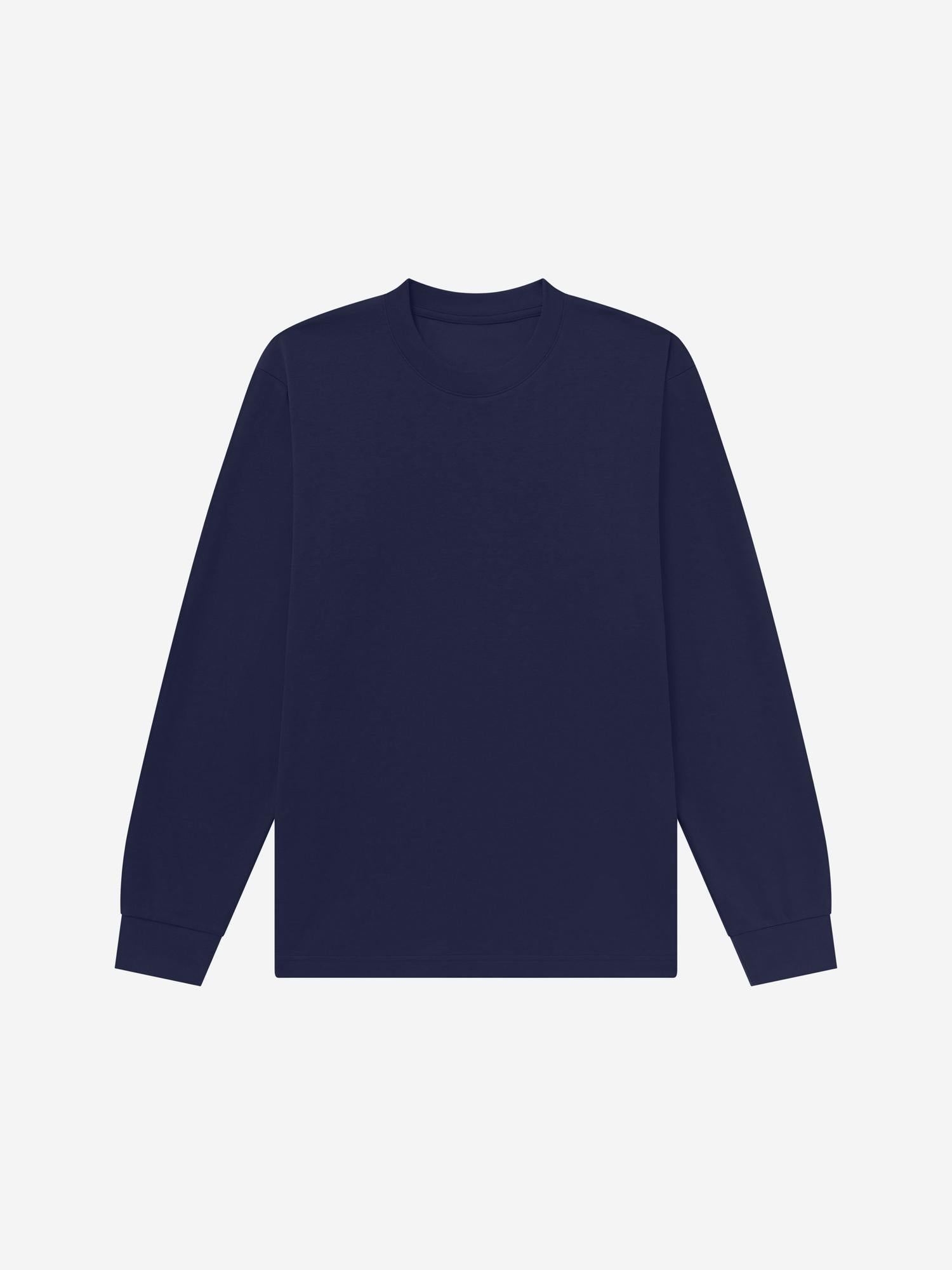 LS_NAVY_TEE - Flat Lay - 1 x Shots - Front