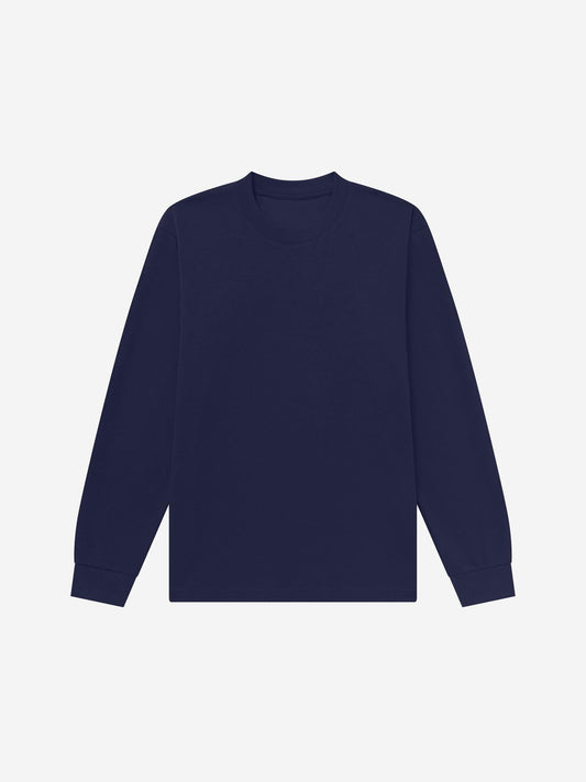 LS_NAVY_TEE - Flat Lay - 1 x Shots - Front