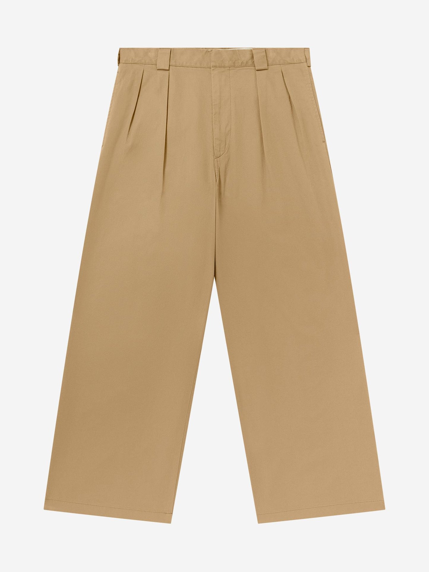 TAN_WIDELEG_TROUSER - Flat Lay - 1 x Shots - Front