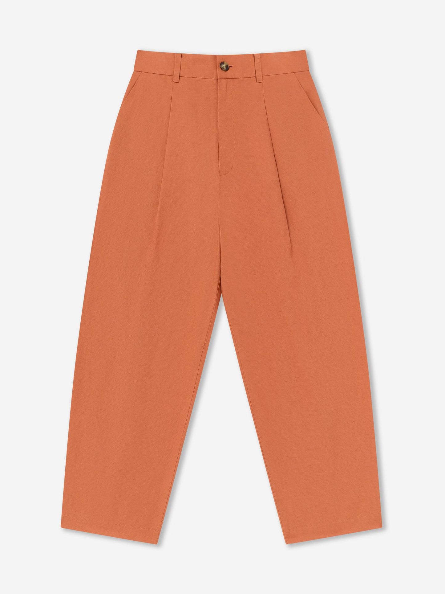 ORANGE_WIDELEG_TROUSER - Flat Lay - 1 x Shots - Front