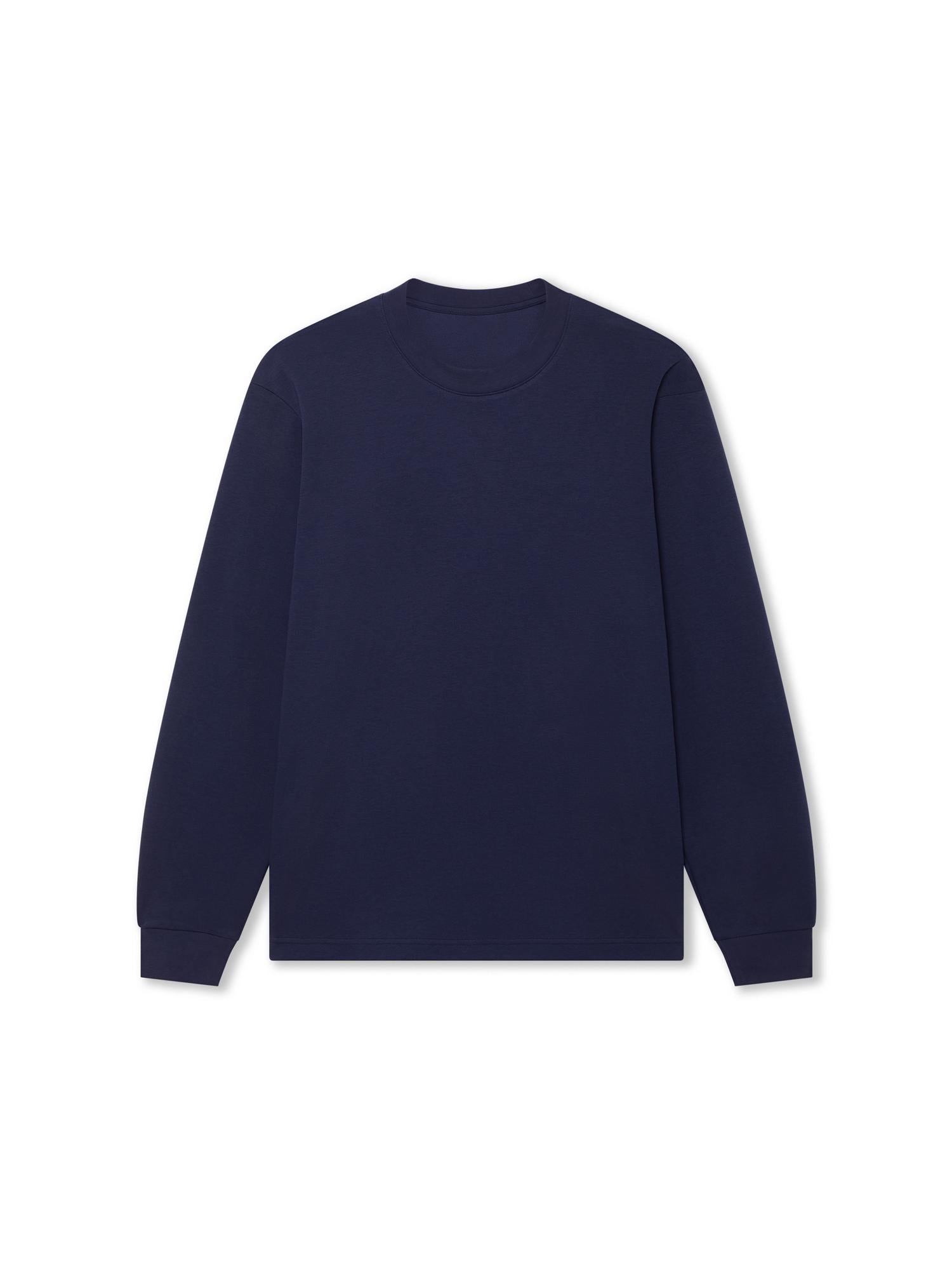 LS_NAVY_TEE - Hanging - 1 x Shots - Front
