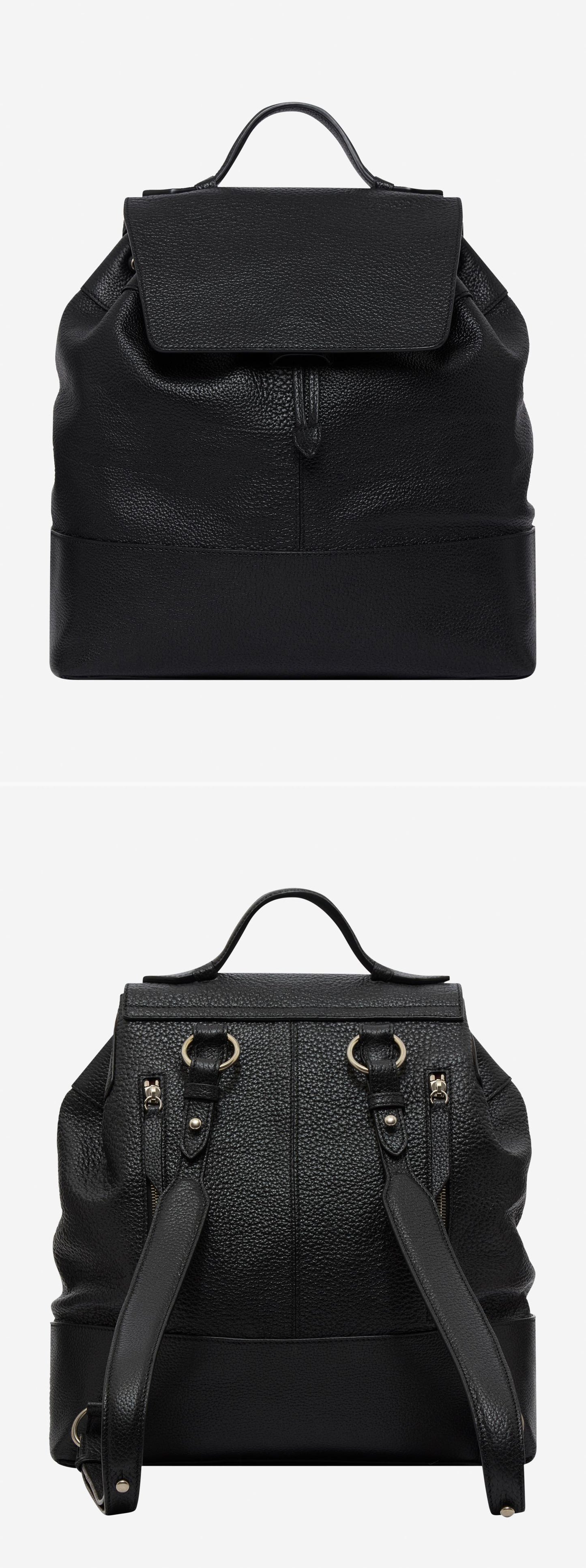 BLACK_GLIDE_BULL_CALFSKIN_BACKPACK - Acc - 2 x Shots - Front + Back
