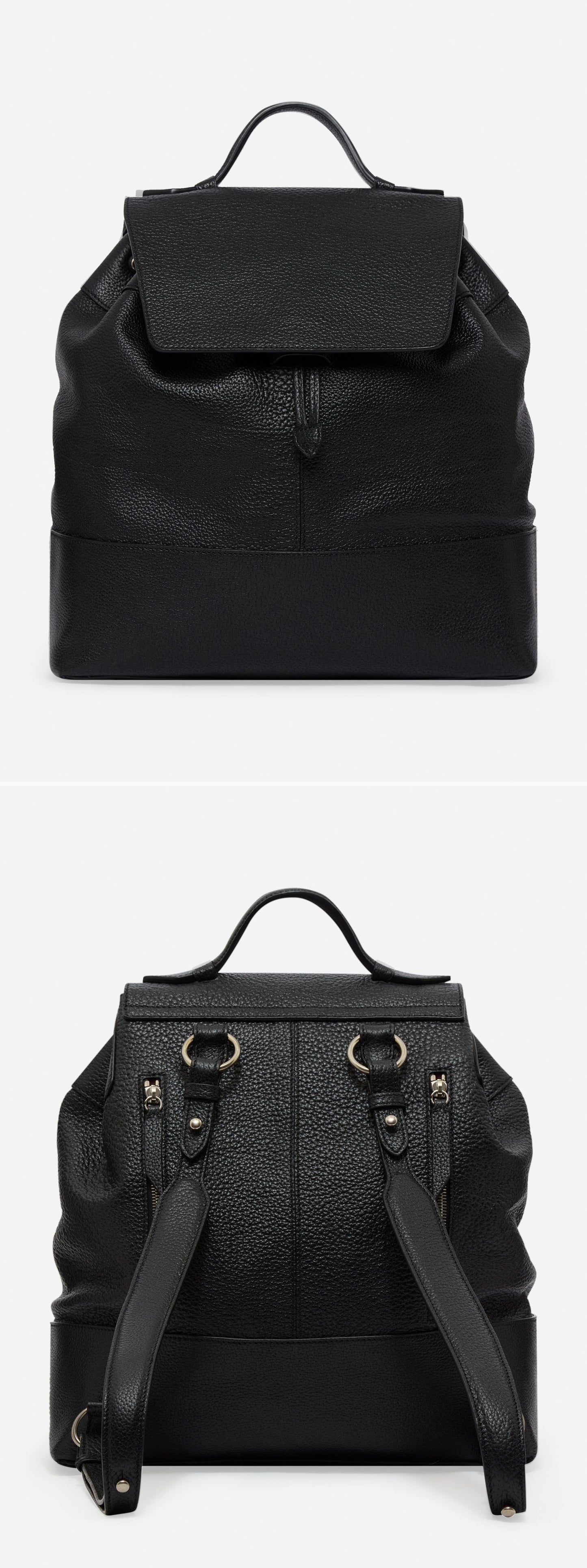 BLACK_GLIDE_BULL_CALFSKIN_BACKPACK - Acc - 2 x Shots - Front + Back