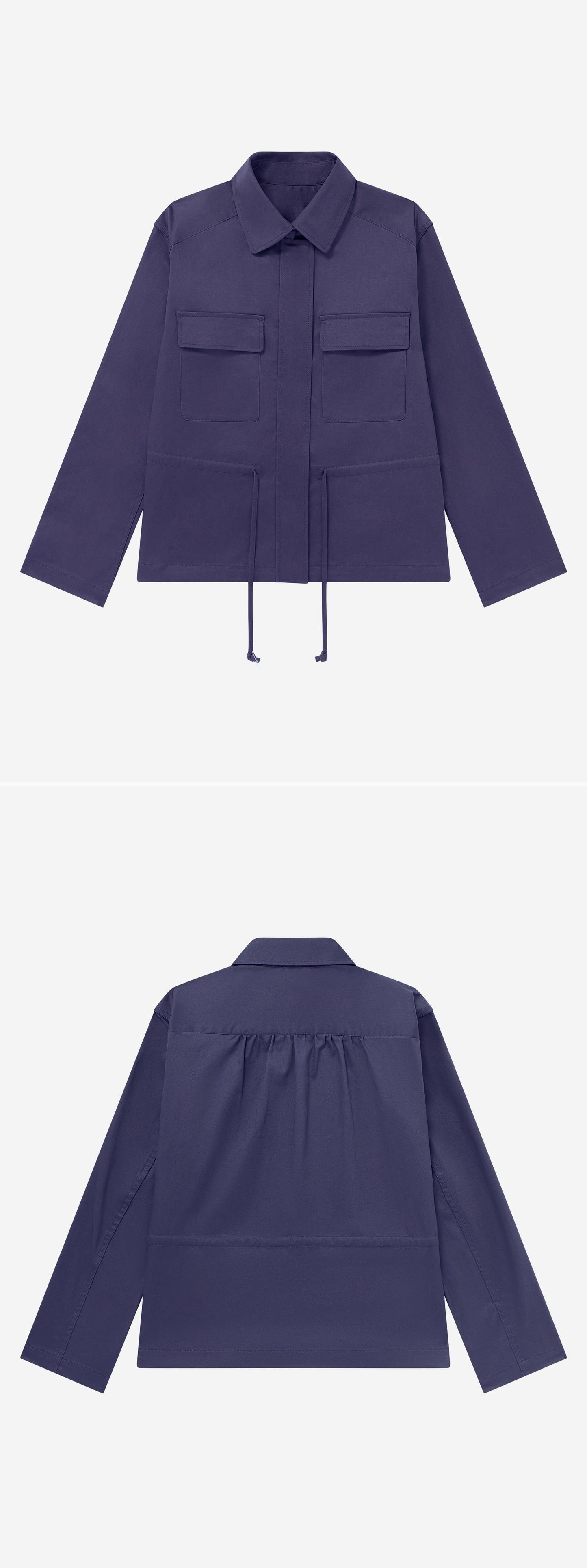 BLUE_JACKET - Flat Lay - 2 x Shots - Front + Back
