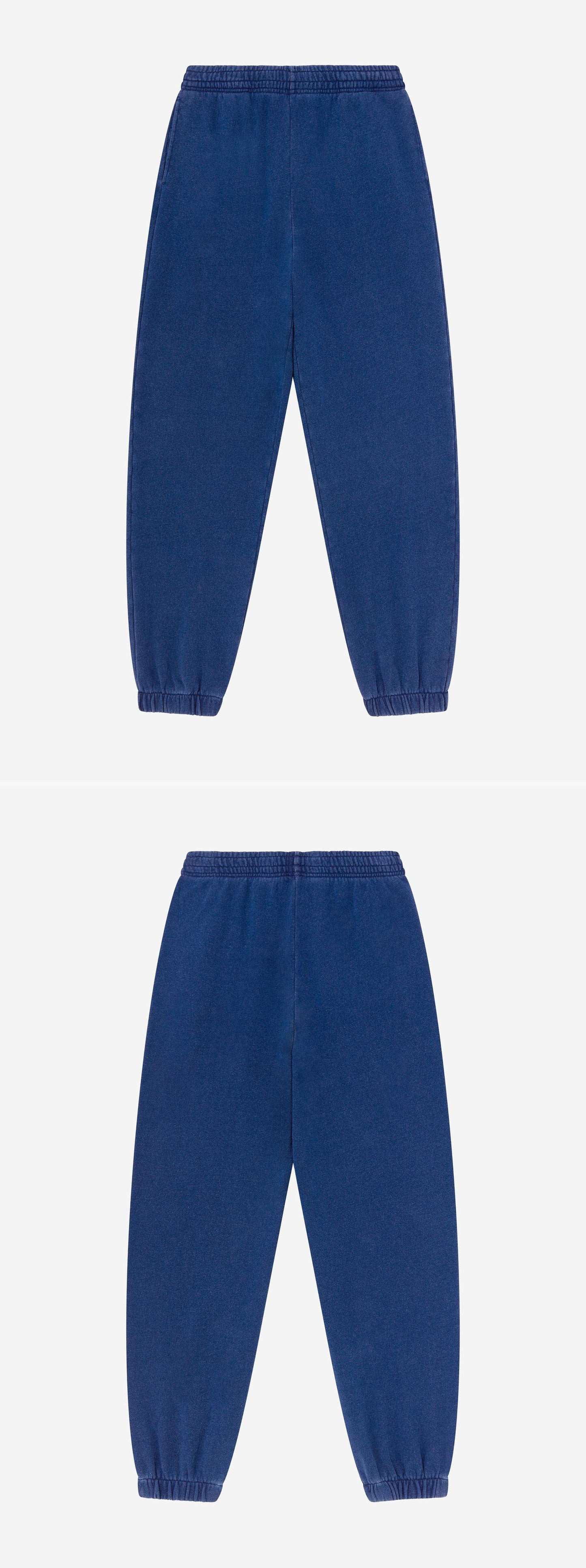 BLUE_JOGGERS - Flat Lay - 2 x Shots - Front + Back