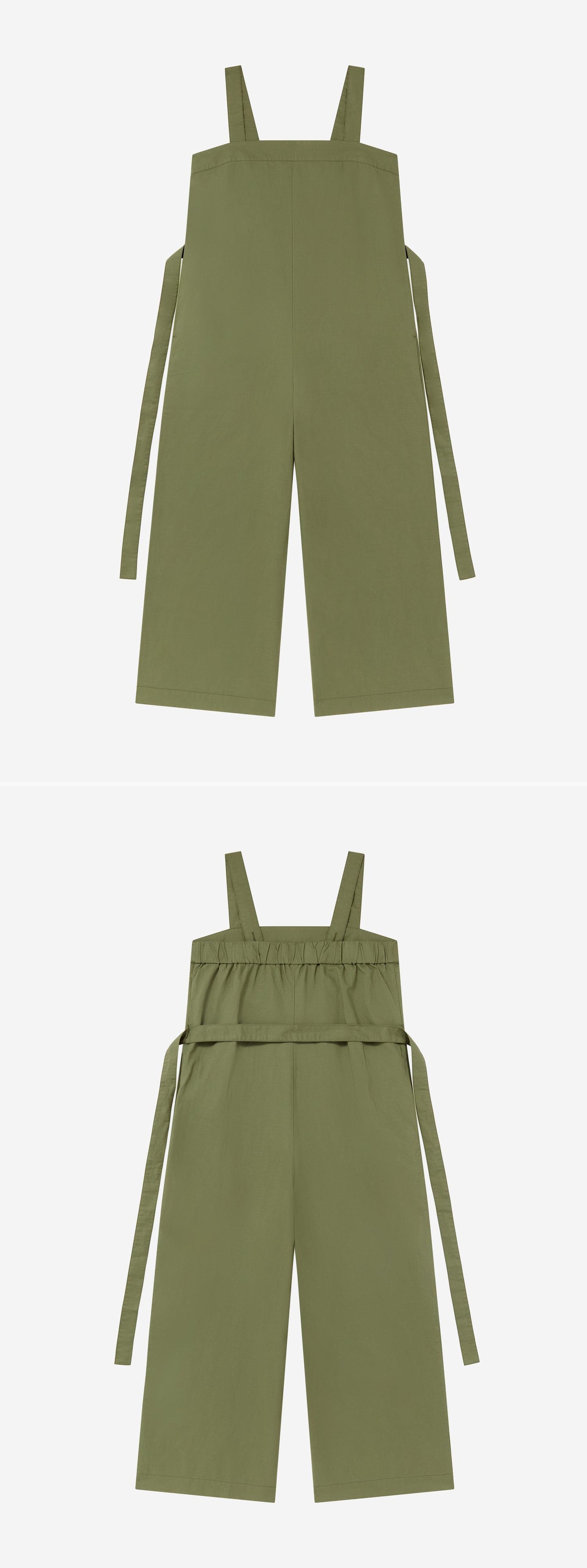 GREEN_JUMPSUIT - Flat Lay - 2 x Shots - Front + Back