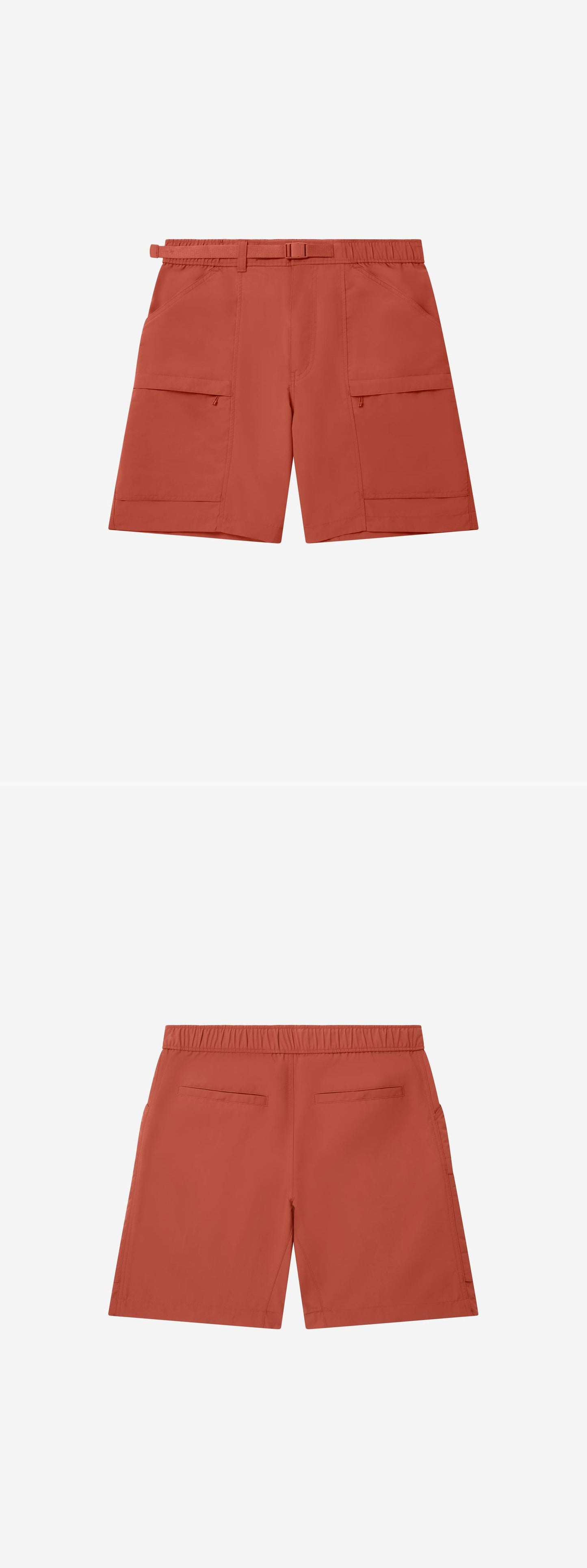 ORANGE_SHORT - Flat Lay - 2 x Shots - Front + Back