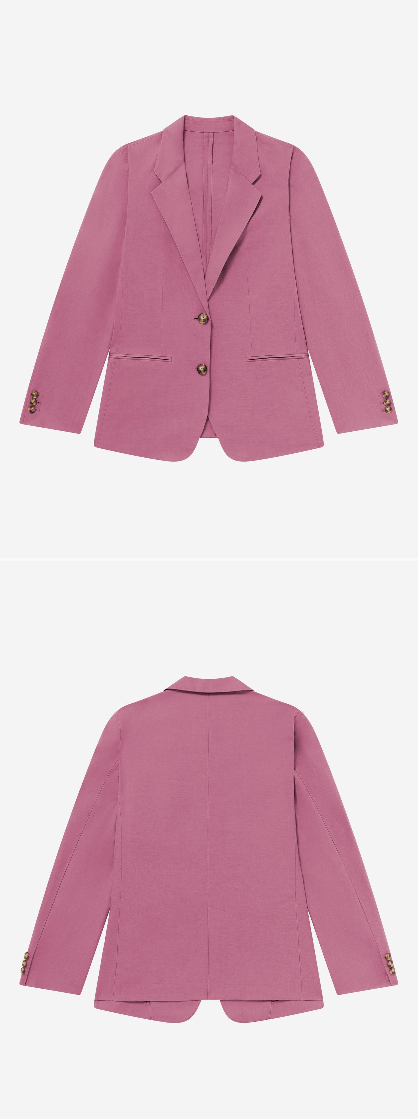 PINK_BLAZER - Flat Lay - 2 x Shots - Front + Back