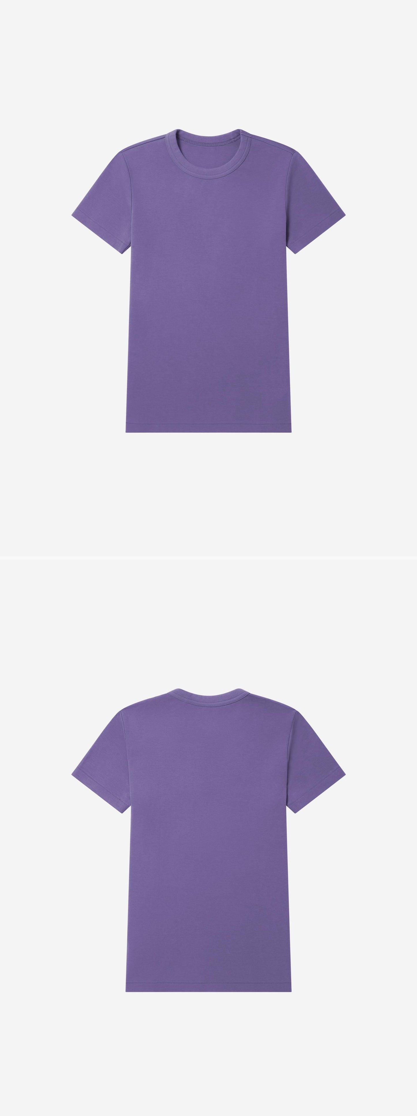 PURPLE_TSHIRT - Flat Lay - 2 x Shots - Front + Back