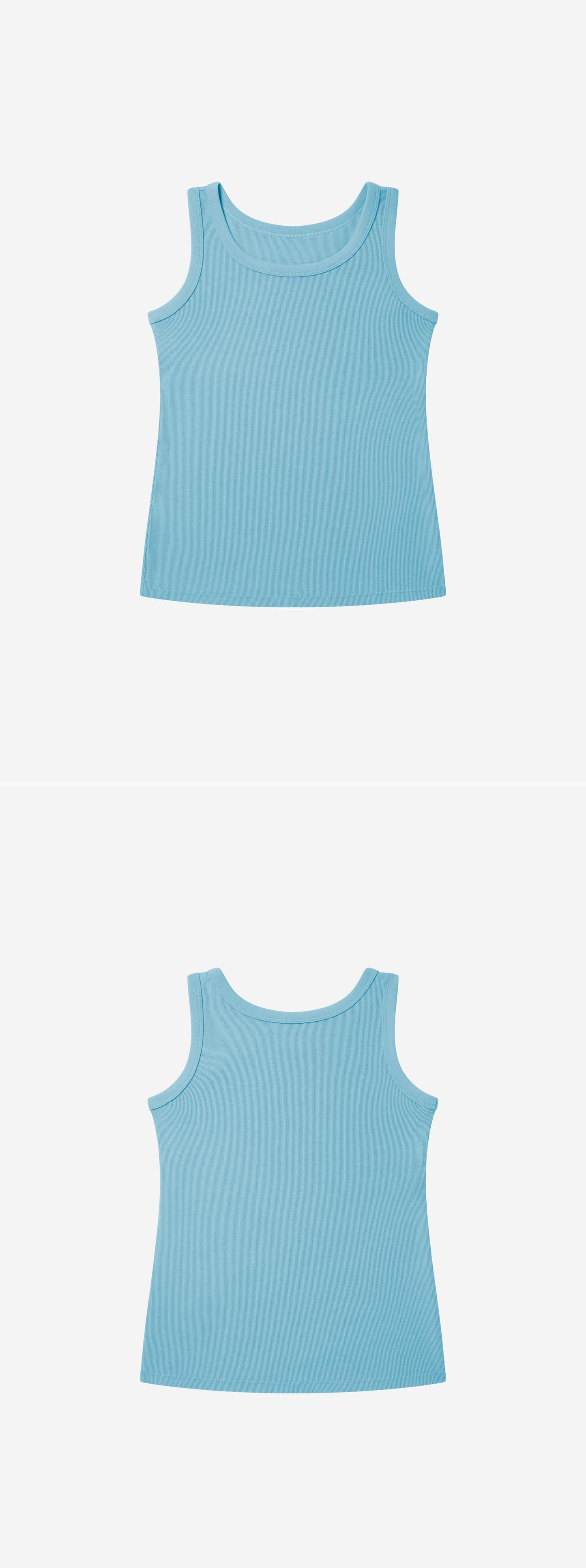 TURQUOISE_VEST - Flat Lay - 2 x Shots - Front + Back