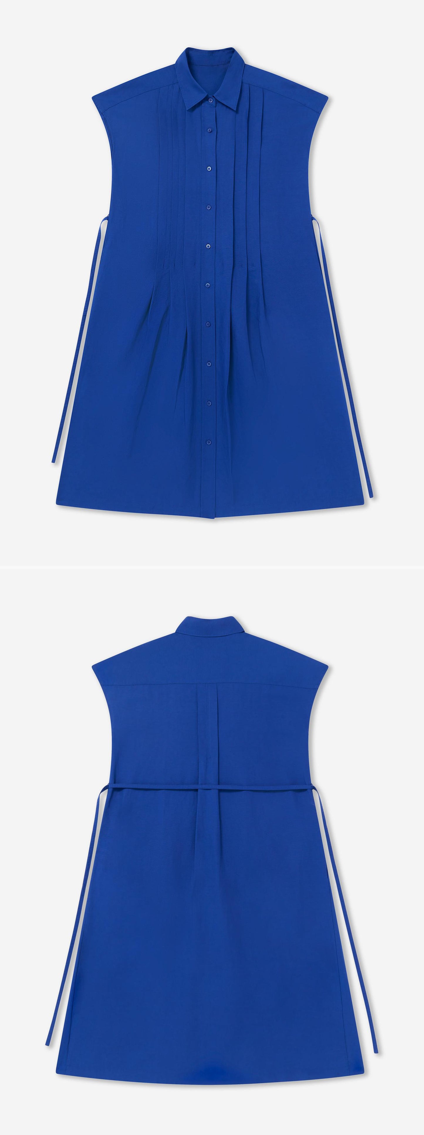 BLUE_DRESS - Flat Lay - 2 x Shots - Front + Back