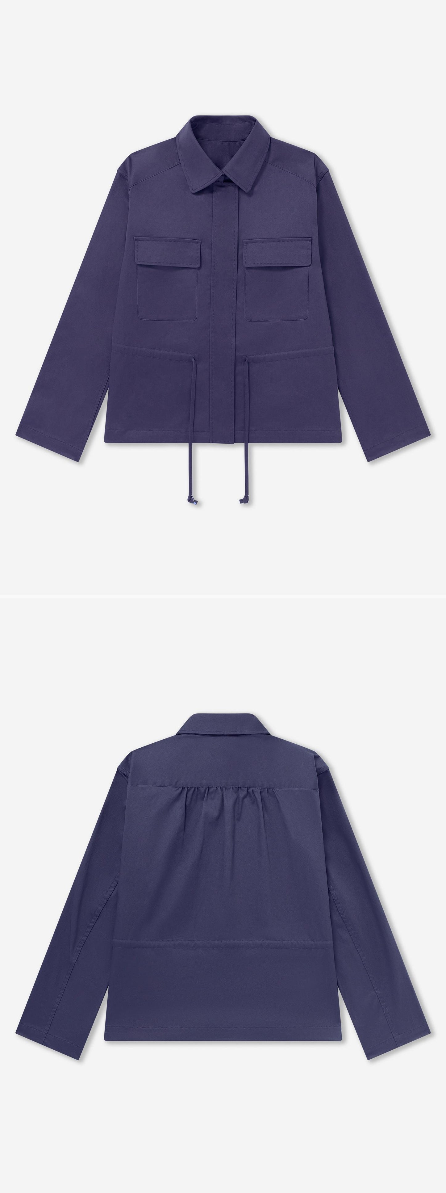 BLUE_JACKET - Flat Lay - 2 x Shots - Front + Back