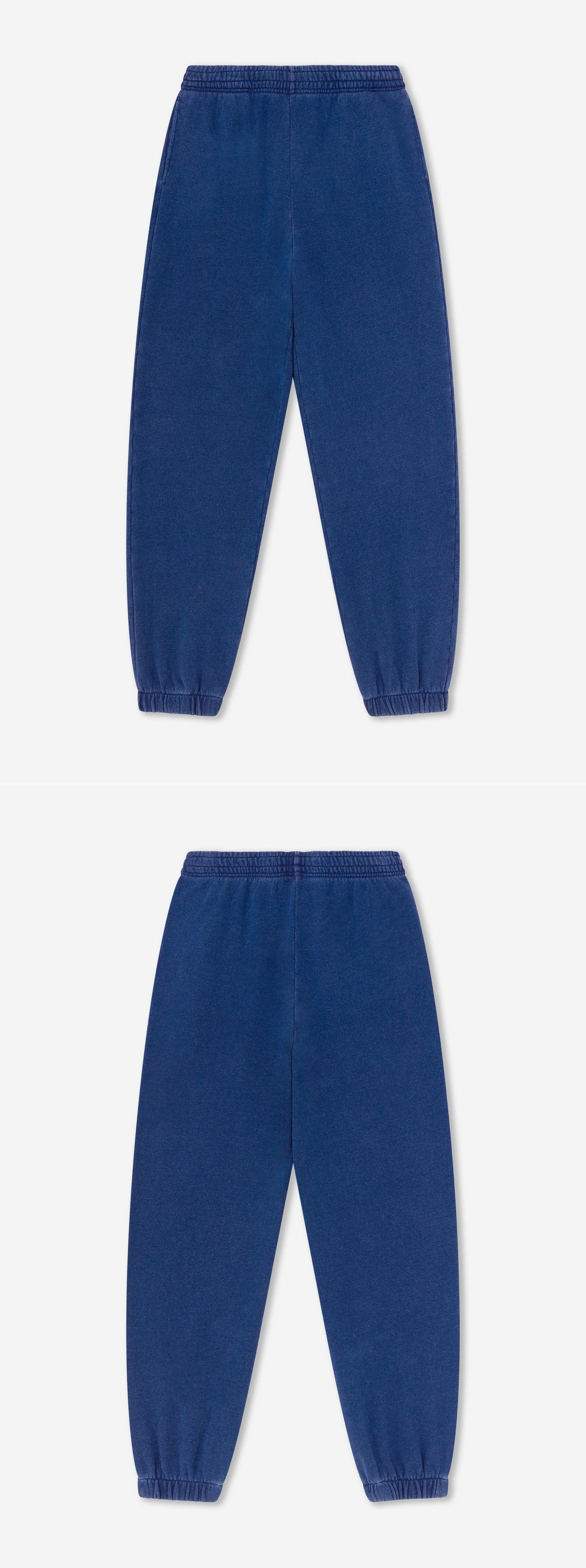 BLUE_JOGGERS - Flat Lay - 2 x Shots - Front + Back