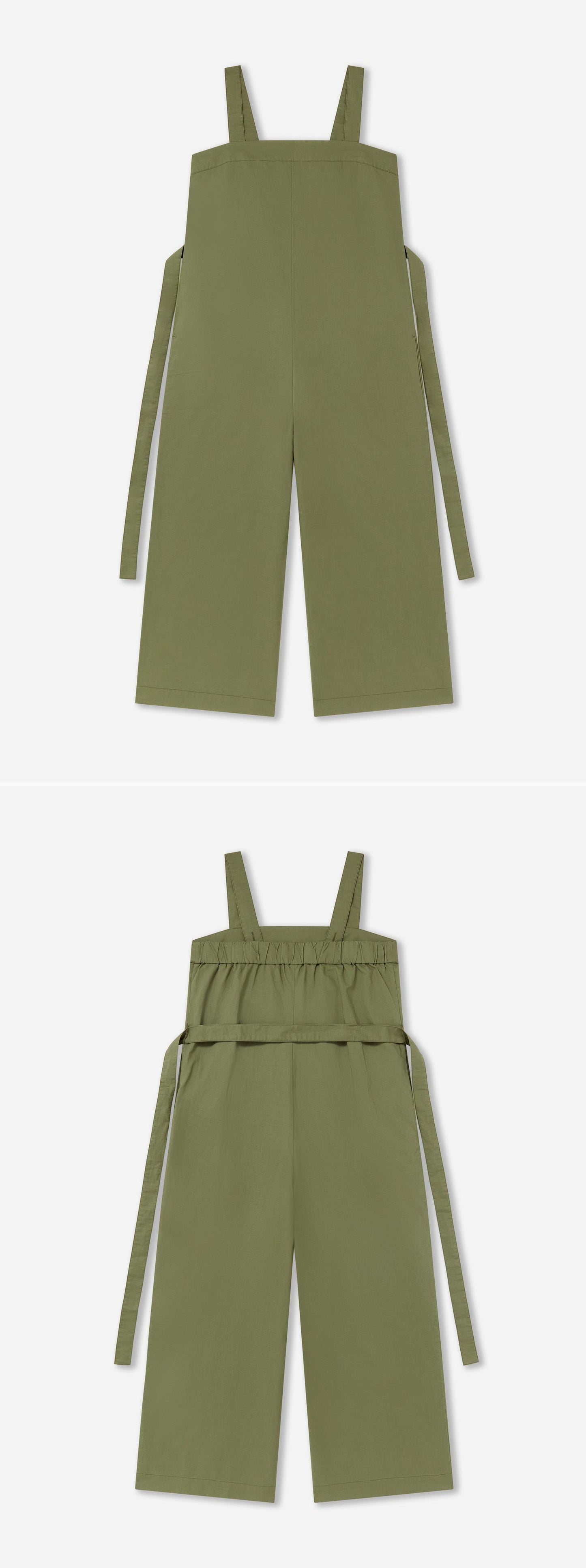 GREEN_JUMPSUIT - Flat Lay - 2 x Shots - Front + Back