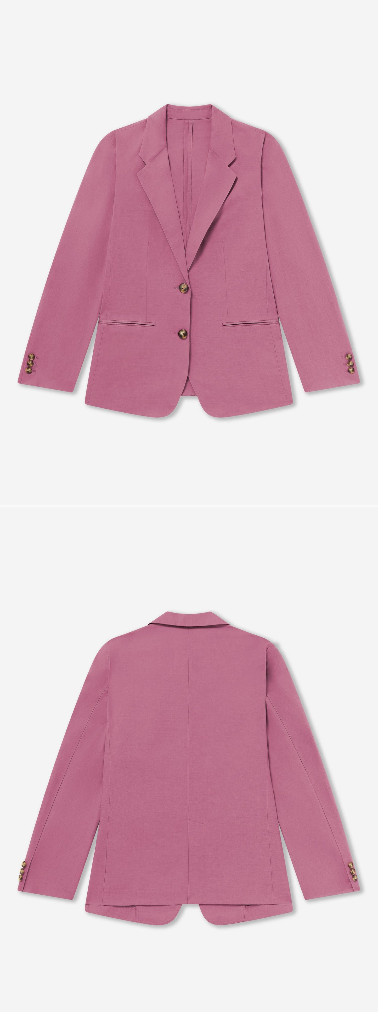 PINK_BLAZER - Flat Lay - 2 x Shots - Front + Back