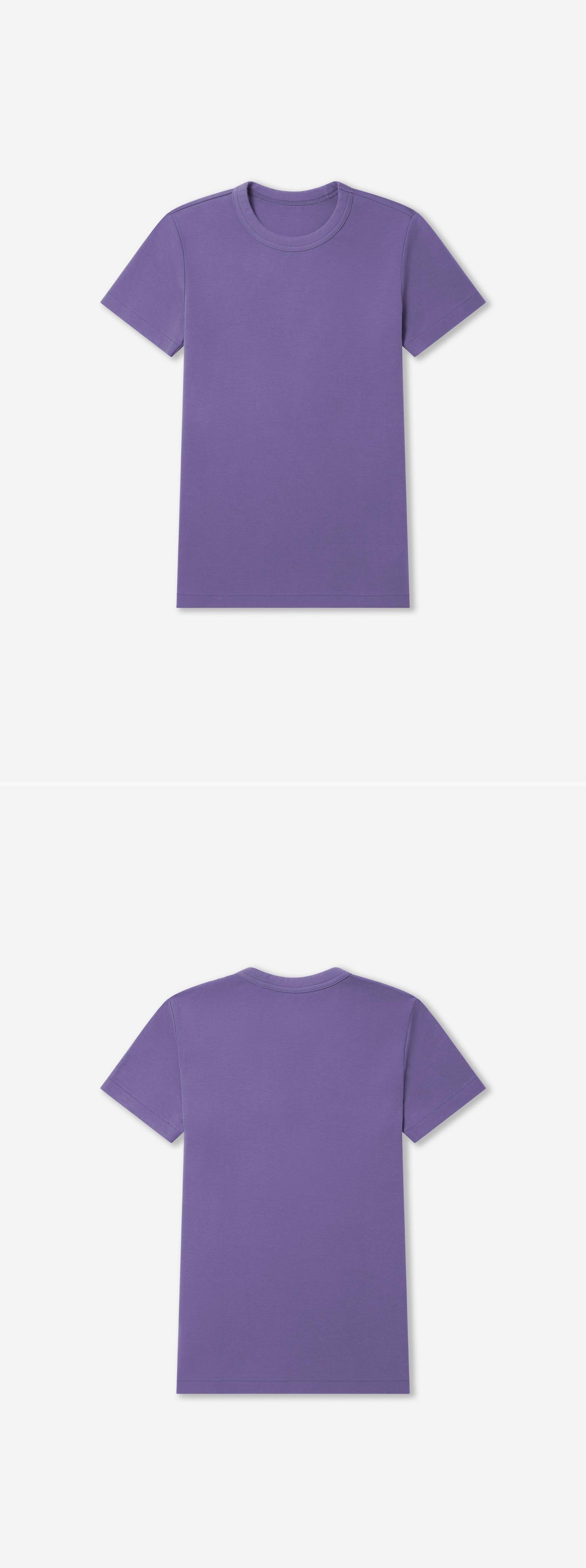 PURPLE_TSHIRT - Flat Lay - 2 x Shots - Front + Back