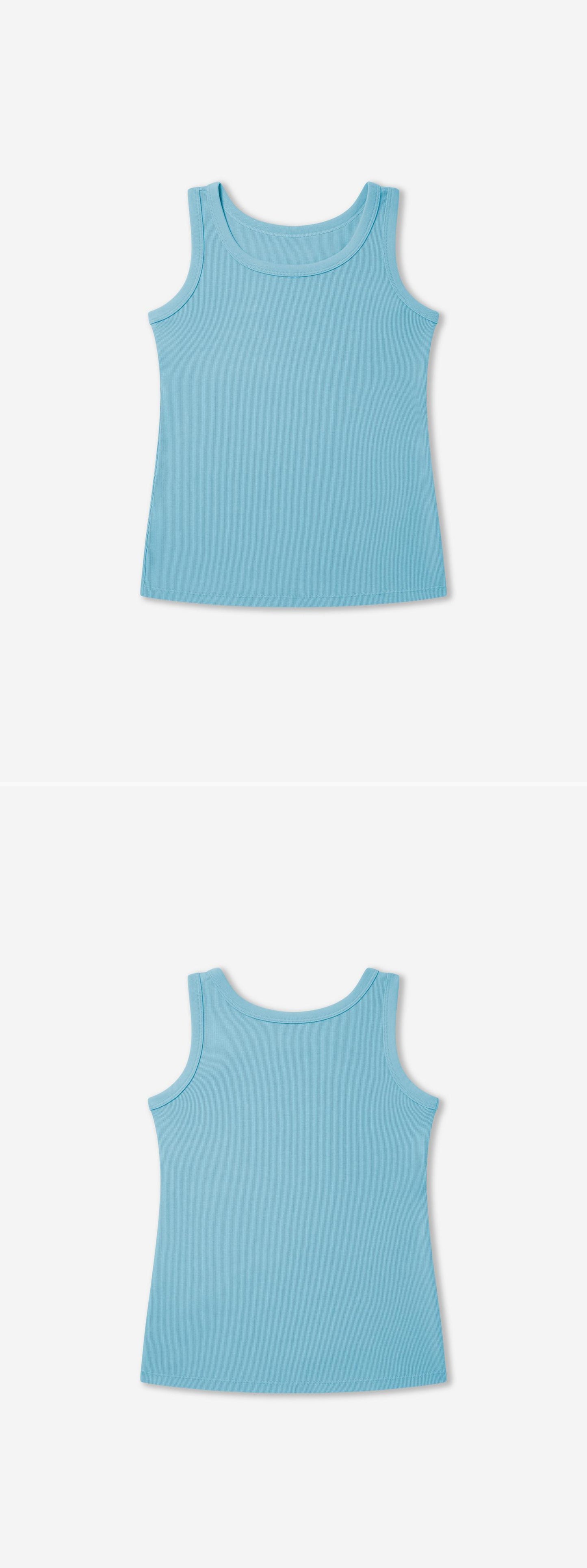 TURQUOISE_VEST - Flat Lay - 2 x Shots - Front + Back