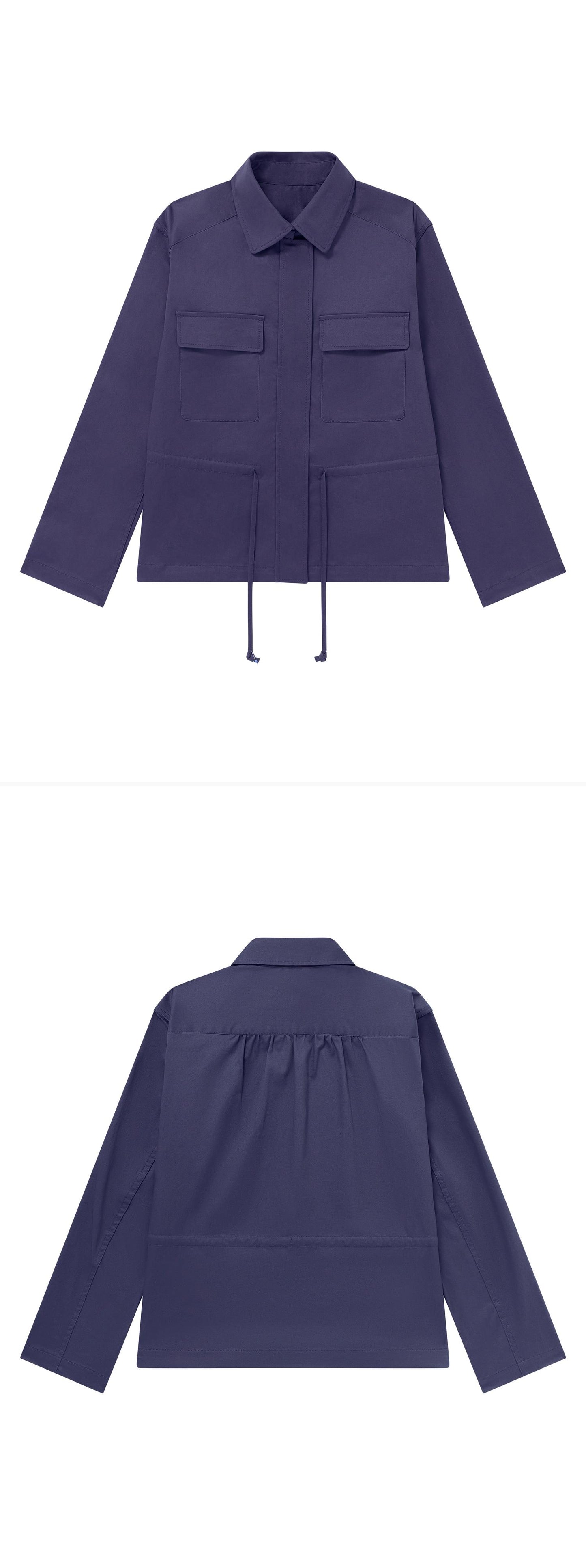 BLUE_JACKET - Flat Lay - 2 x Shots - Front + Back