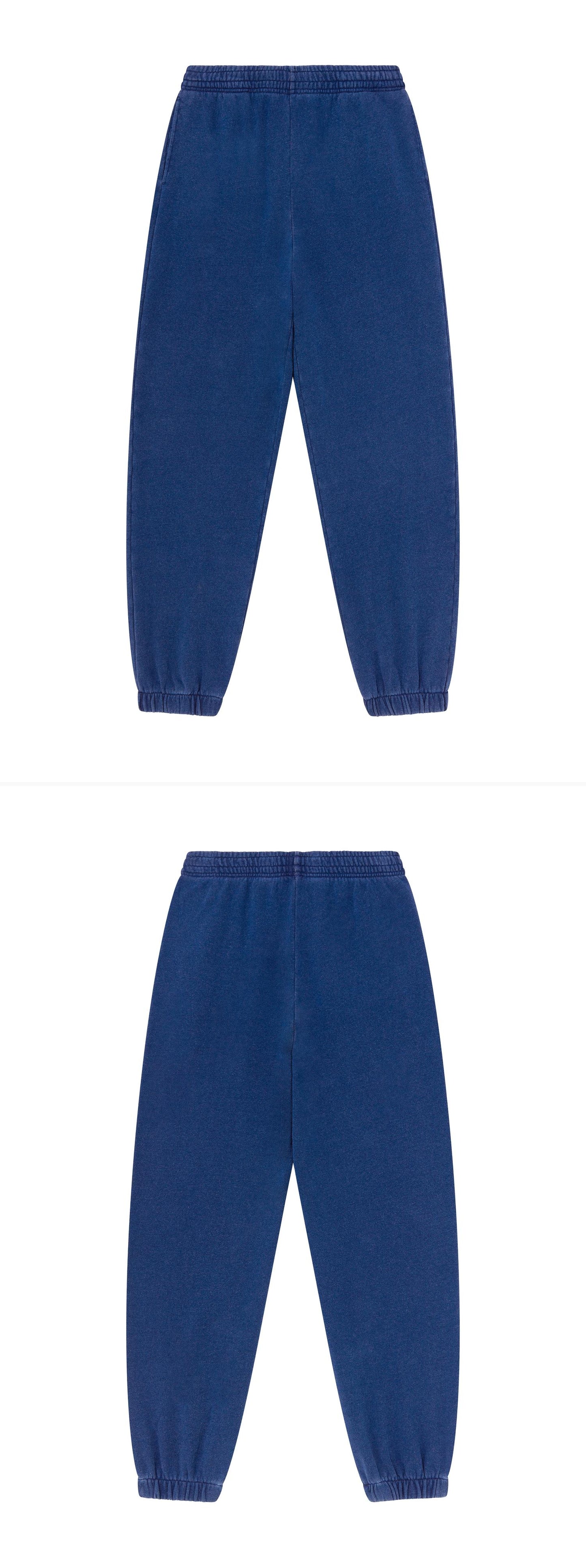 BLUE_JOGGERS - Flat Lay - 2 x Shots - Front + Back