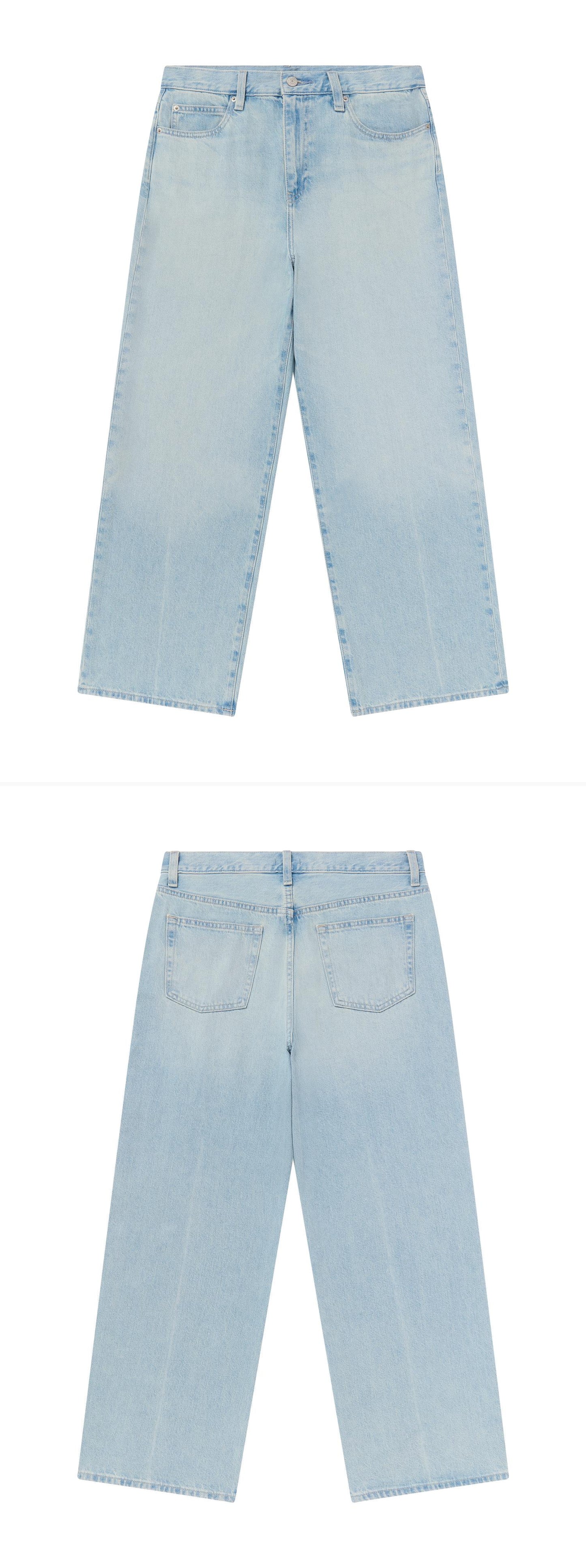 DENIM_JEANS - Flat Lay - 2 x Shots - Front + Back