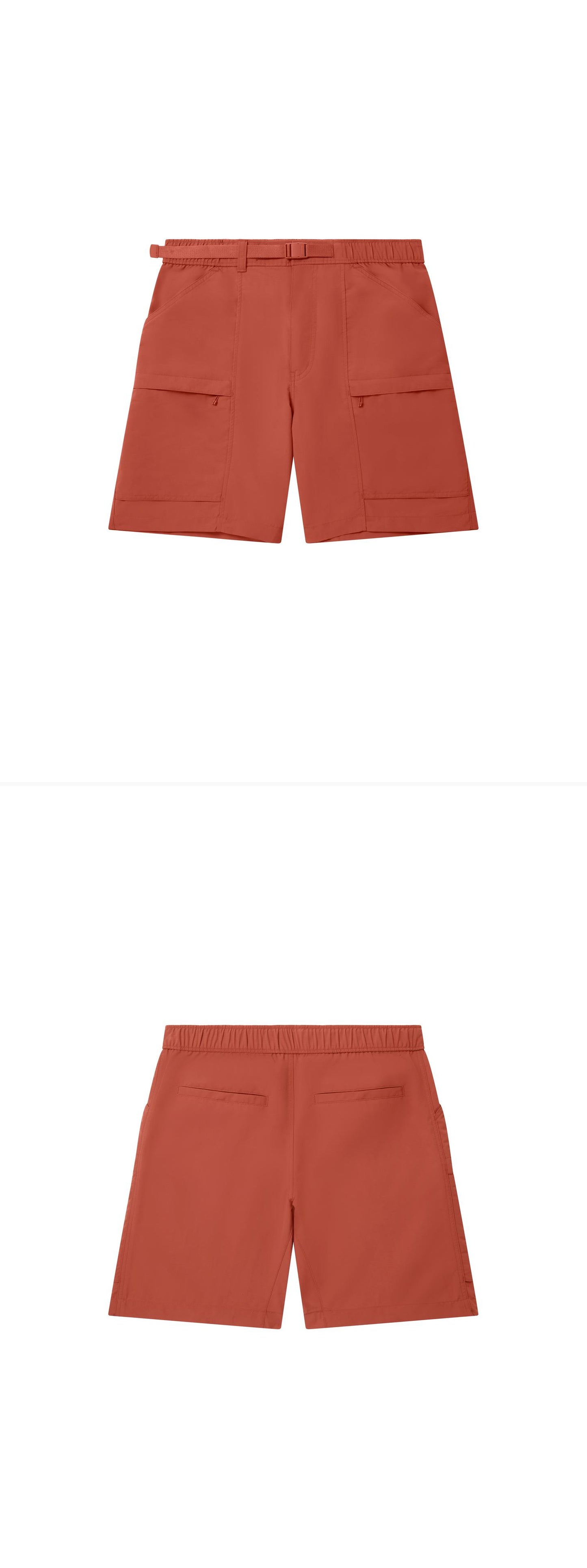 ORANGE_SHORT - Flat Lay - 2 x Shots - Front + Back