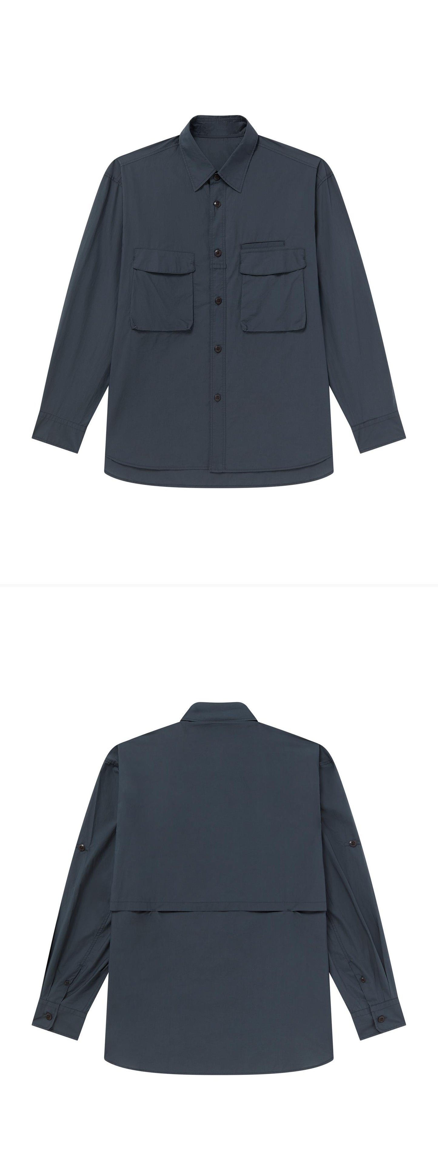 POCKET_SHIRT - Flat Lay - 2 x Shots - Front + Back