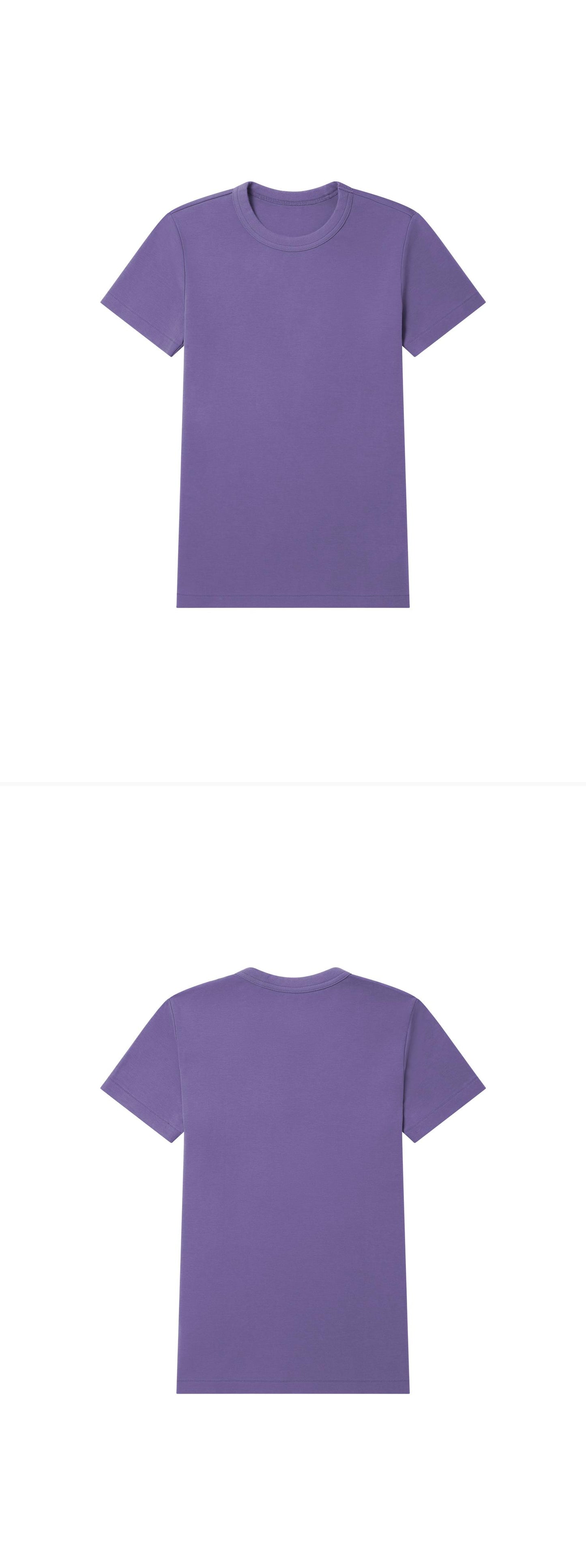 PURPLE_TSHIRT - Flat Lay - 2 x Shots - Front + Back