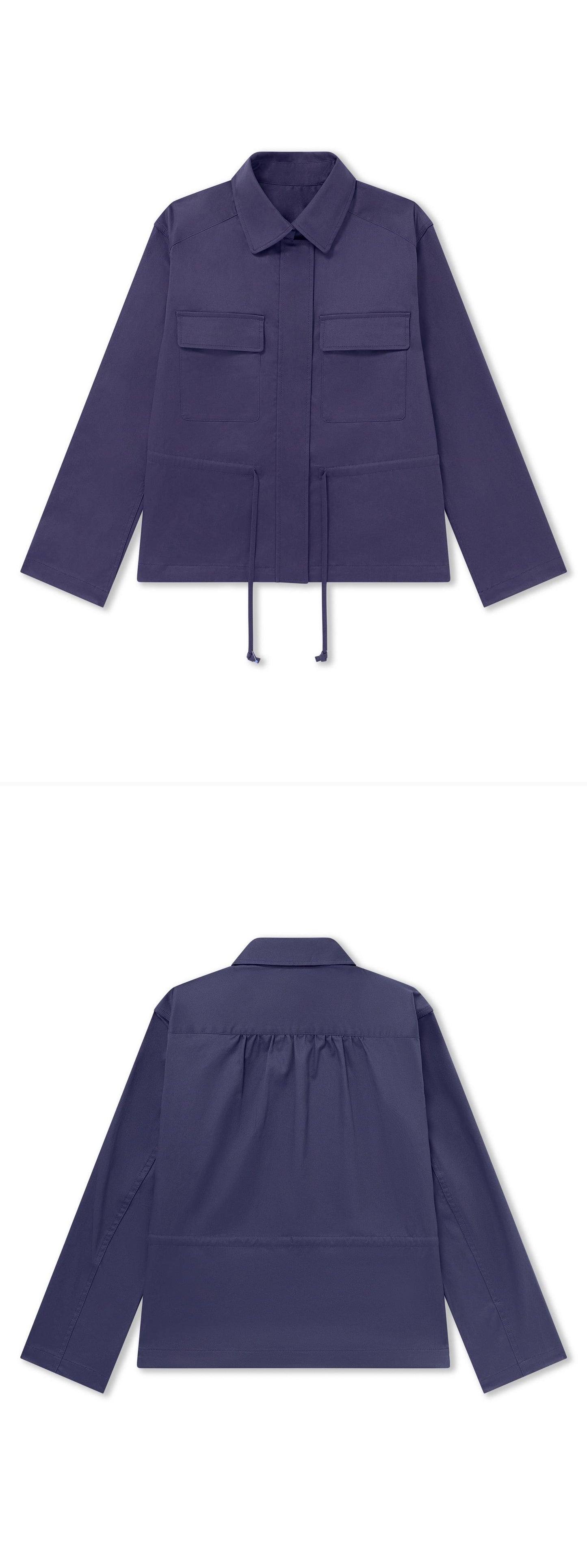 BLUE_JACKET - Flat Lay - 2 x Shots - Front + Back